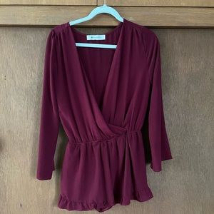 The Impeccable Pig Red romper! Size small! Super cute!